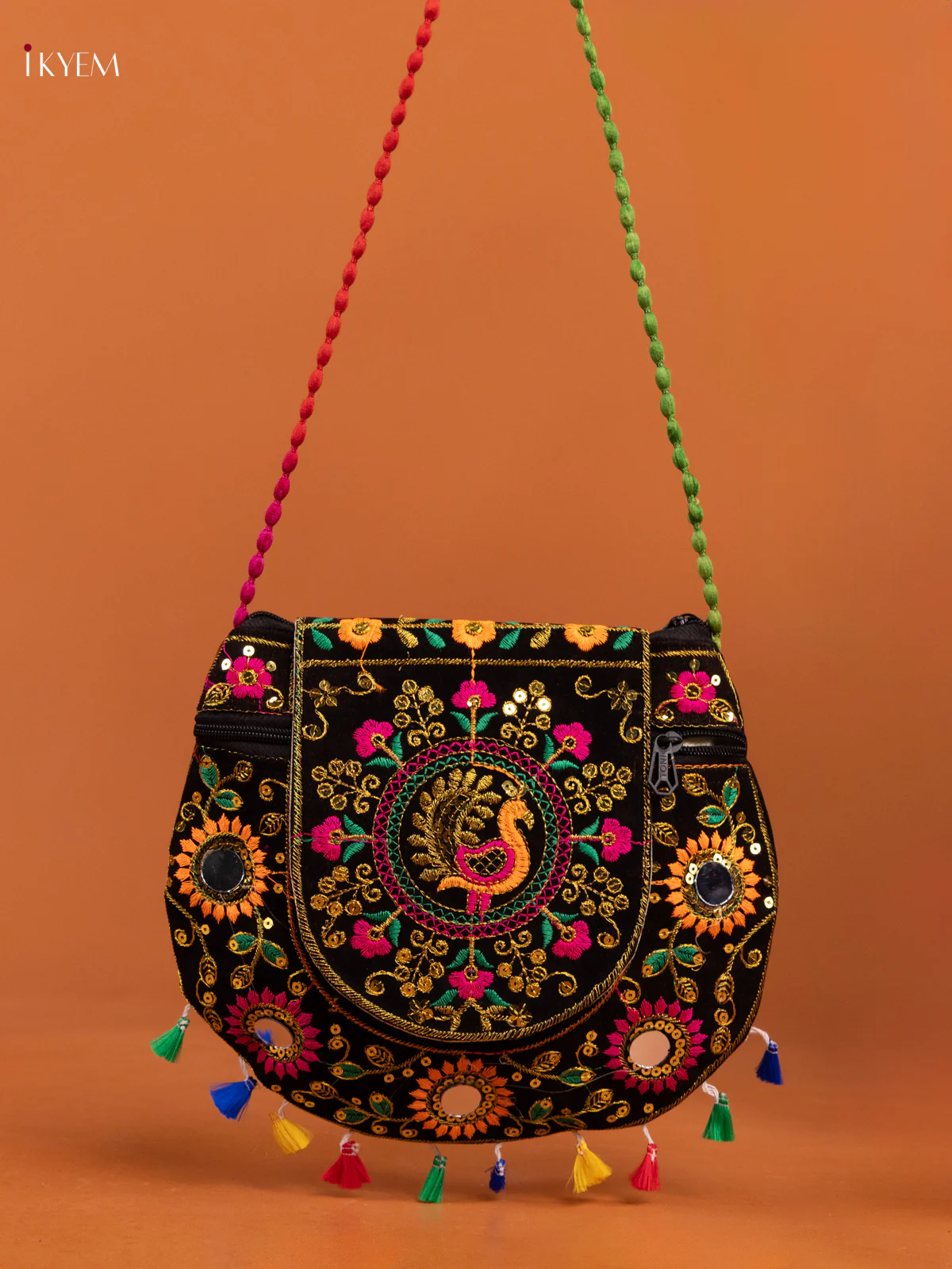 Velvet Embrodery rajasthani jaipuri Sling Bag