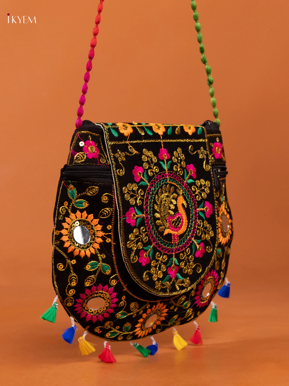Velvet Embrodery rajasthani jaipuri Sling Bag - Image 2