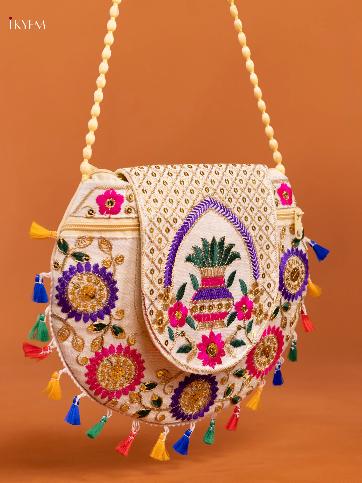 Multi Color Embrodery Sling Bag - kalasam - Image 2