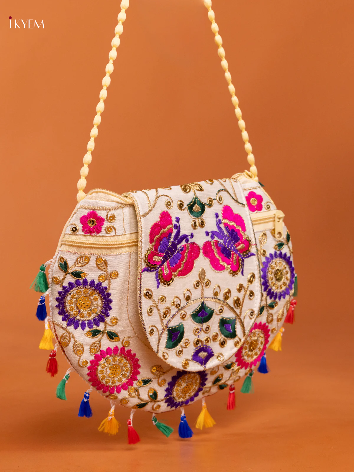 Multi Color Embrodery Sling Bag - butterfly - Image 2
