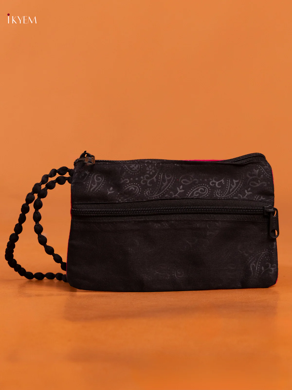 Velvet Embroidered Elephant Design Purse - Pink - KD26436 - Image 2