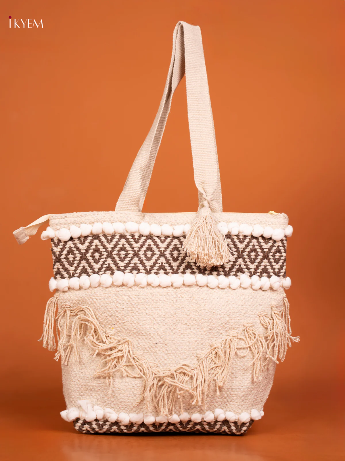 Boho Tote Cloth Bag Brown - KD26451