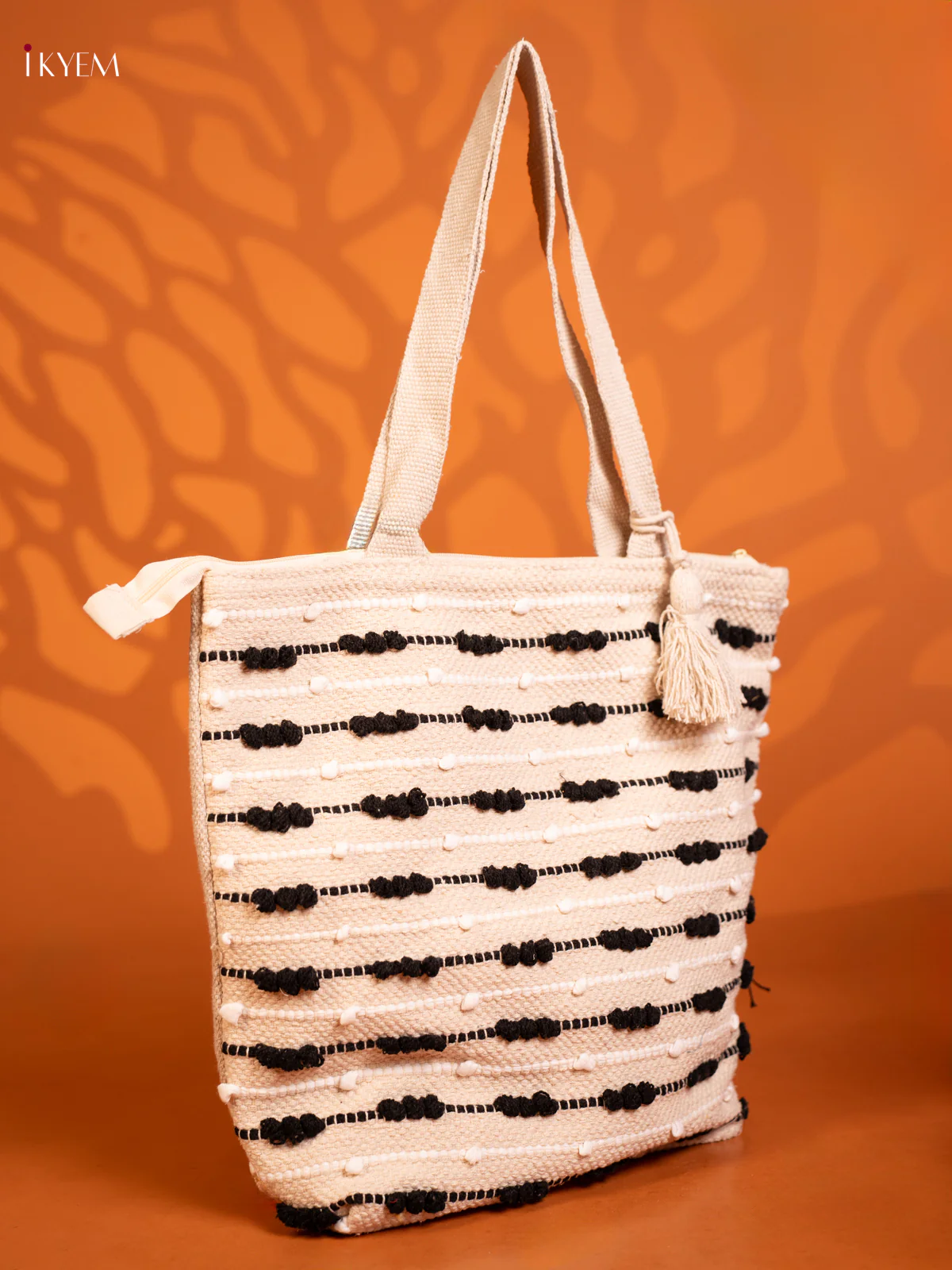 Cloth Bag Black with white - Image 2