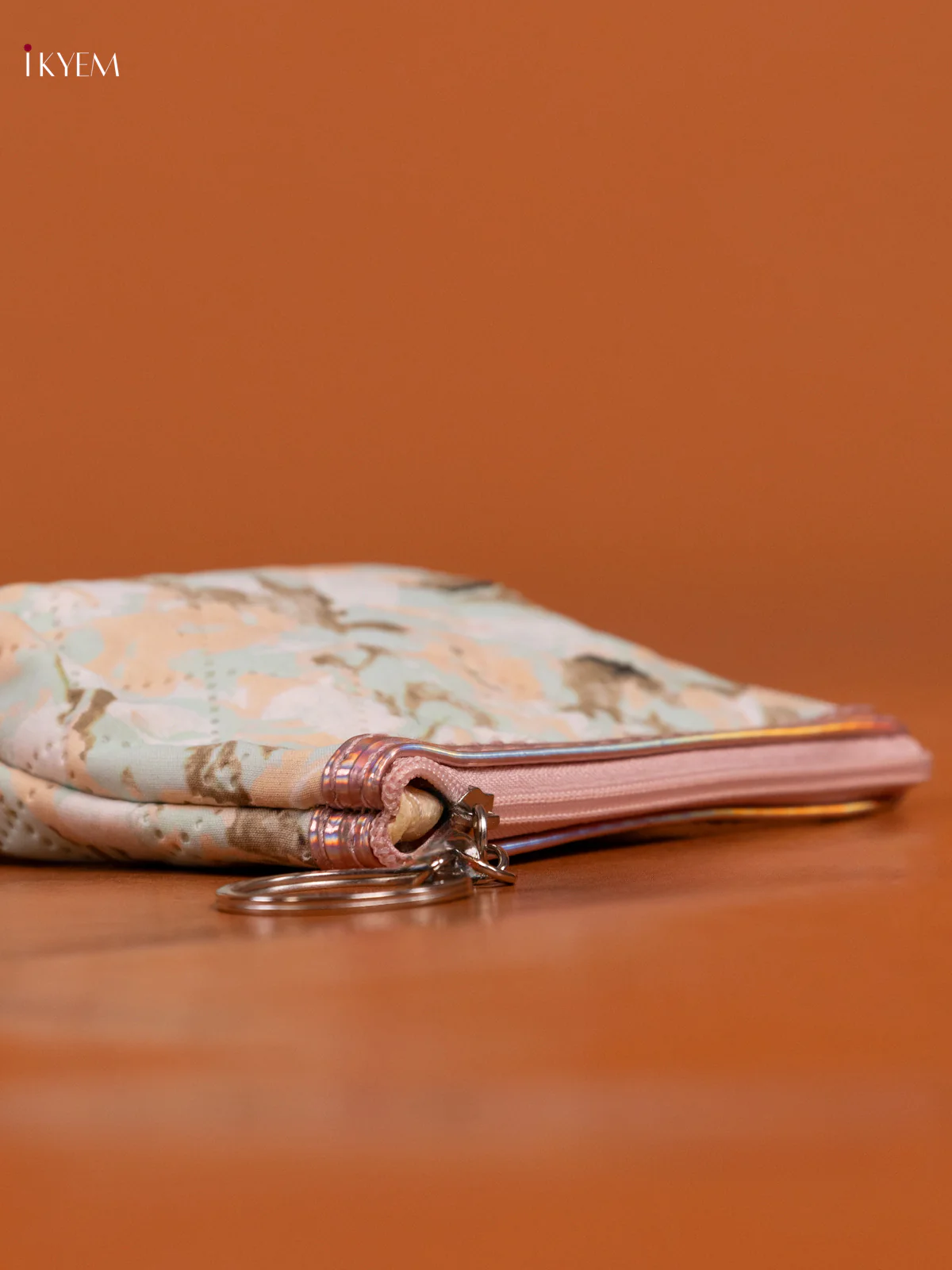 Floral Printed Small Coin Pouch with 1 Compartments - Green - KD26564 - Image 3