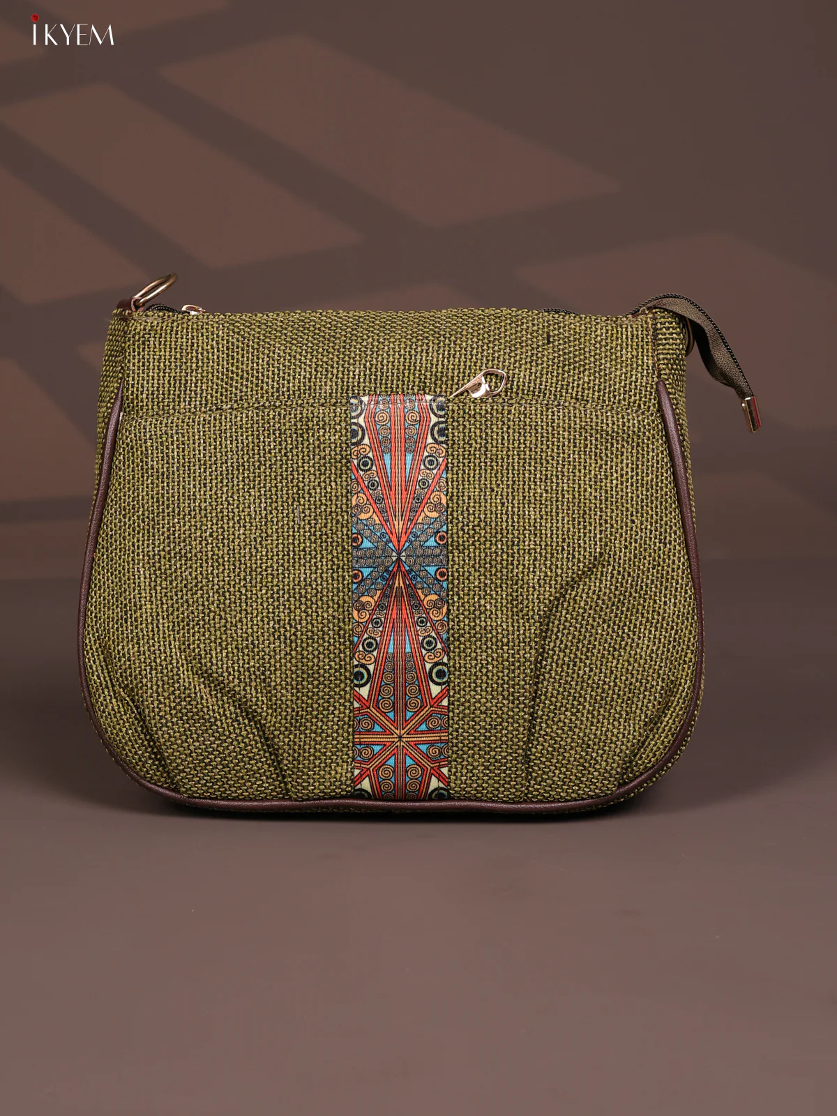 Jute Printed Sing Bag - Green - KD26826