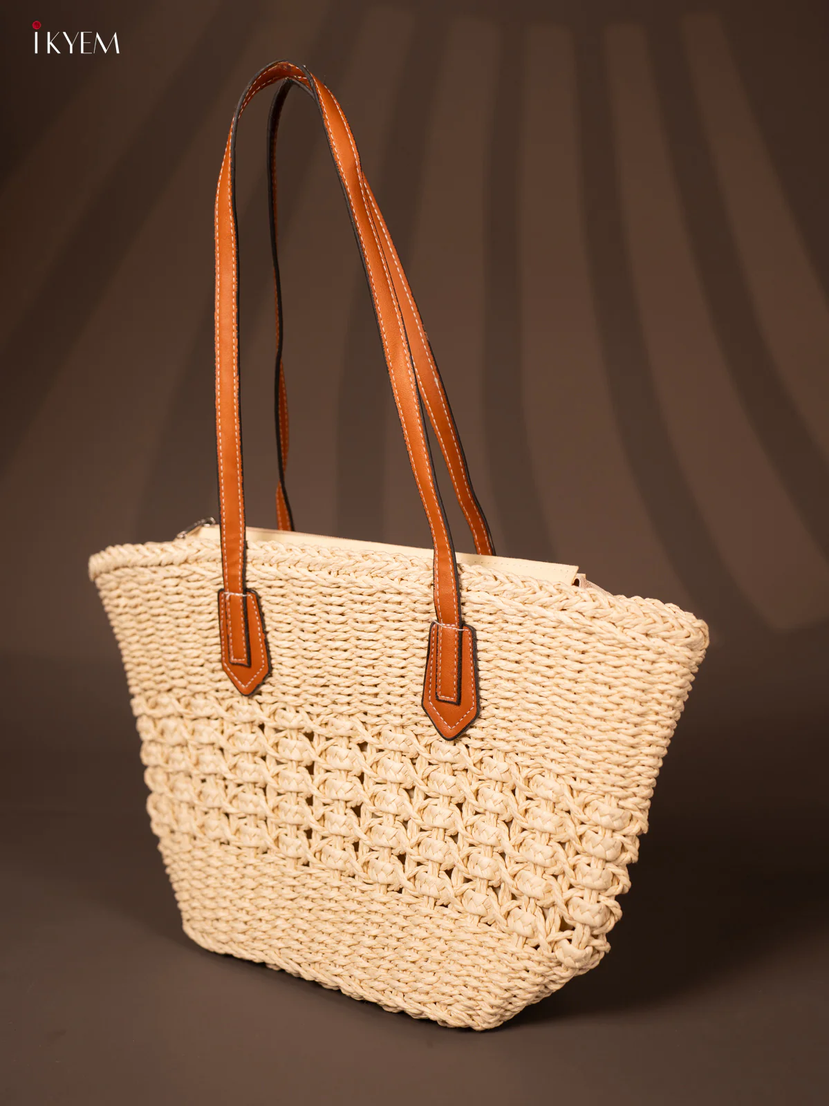 Woven Pattern Shoulder Bag Off White - KE16191 - Image 2