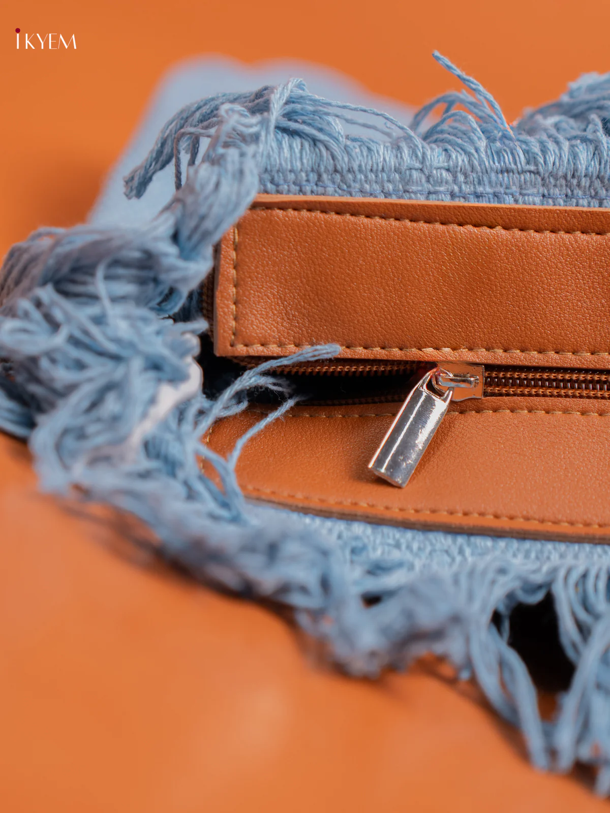 Tote Hand Bag Blue - Image 3