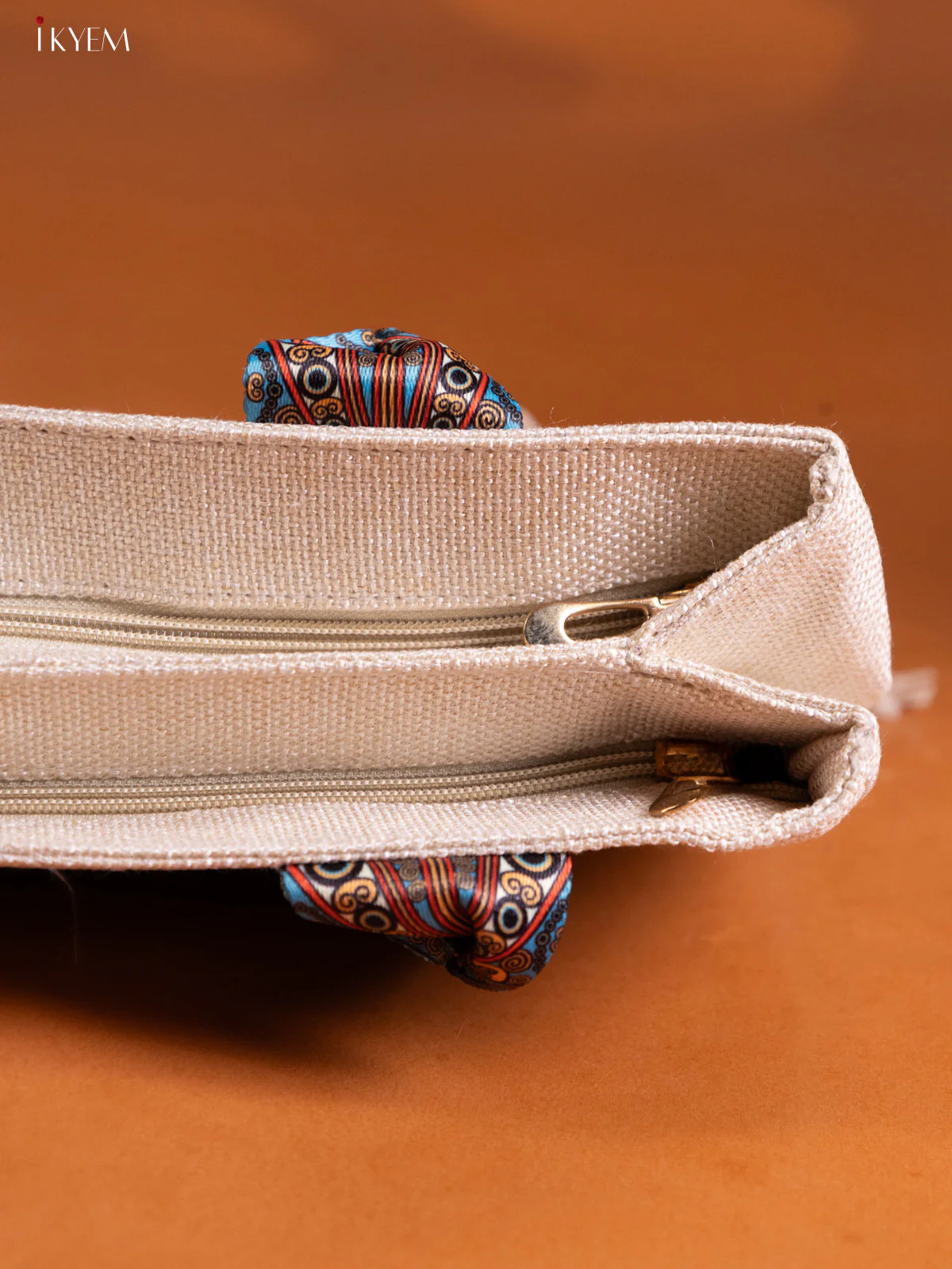 Jacquard Boho Pattern Handbag - Cream - KE16248 - Image 3