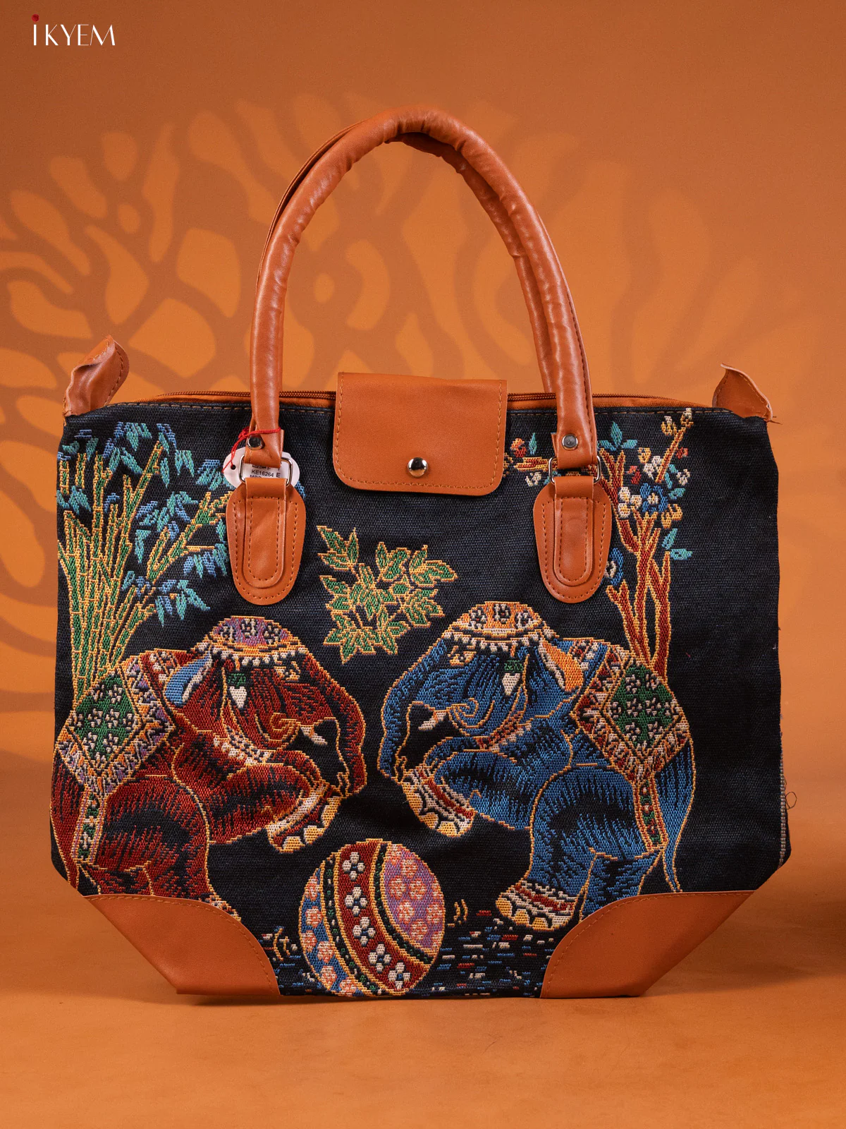 Elephant Hand Bag Navy Blue