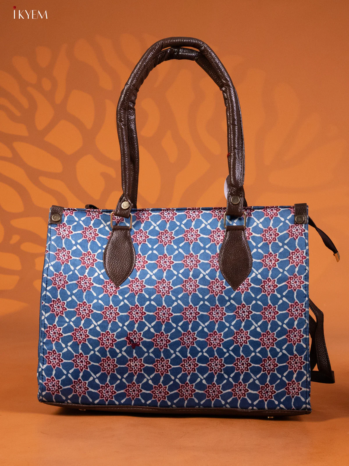 Ajrakh Print Hand And Sling Bag Red With Blue