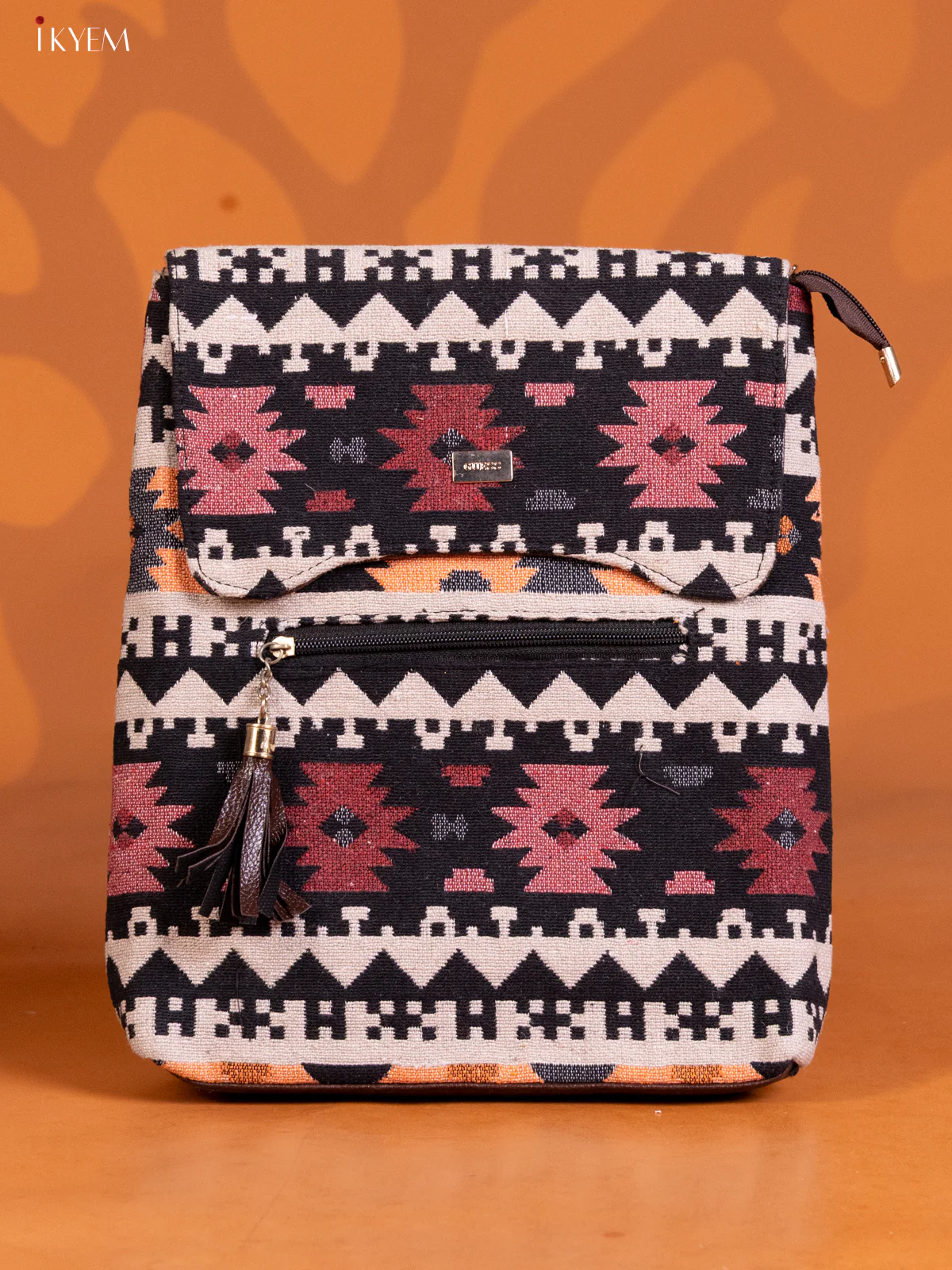 Tote BackBag OrangeWith Black