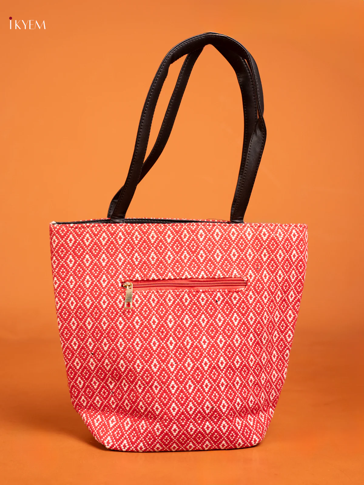 Jute Floral Design Handbag & Leather Sling with1 Compartment & 1 Coin pouch - Purple - KE16346 - Image 8