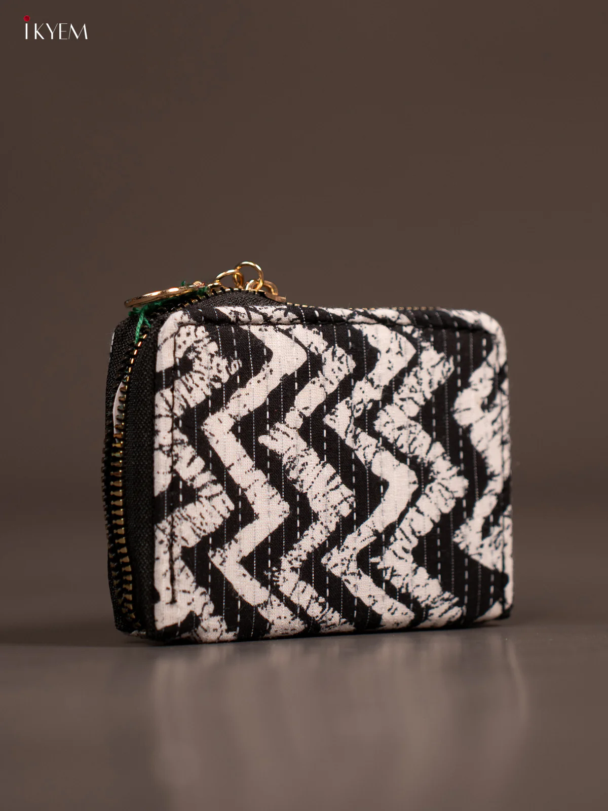 Geometric Print Wallet - Navy Blue with White - KE21186 - Image 2