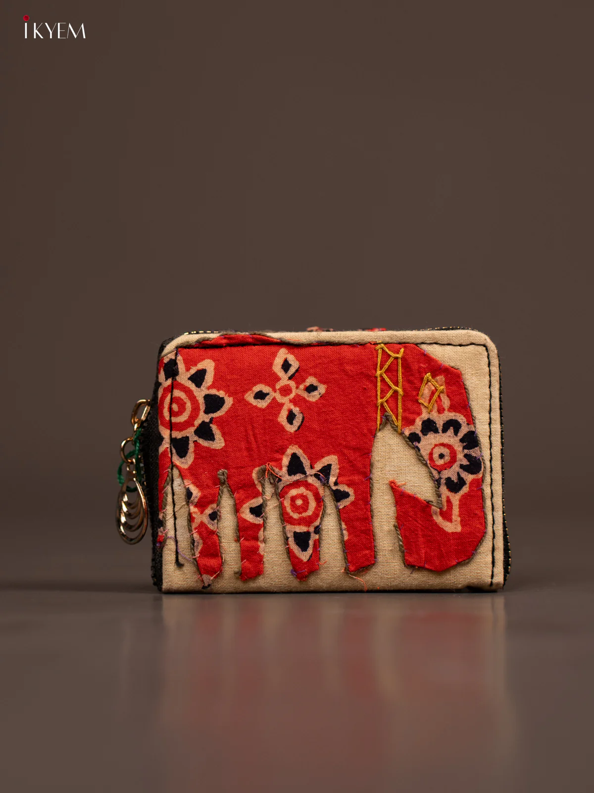 Embroidery Small Wallet - Sandal with Orange - KE21211