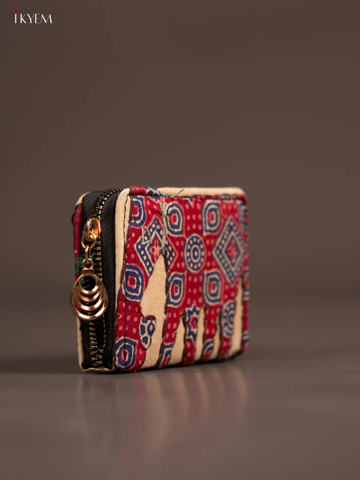 Embroidery Small Wallet - Cream with Red - KE21232 - Image 2