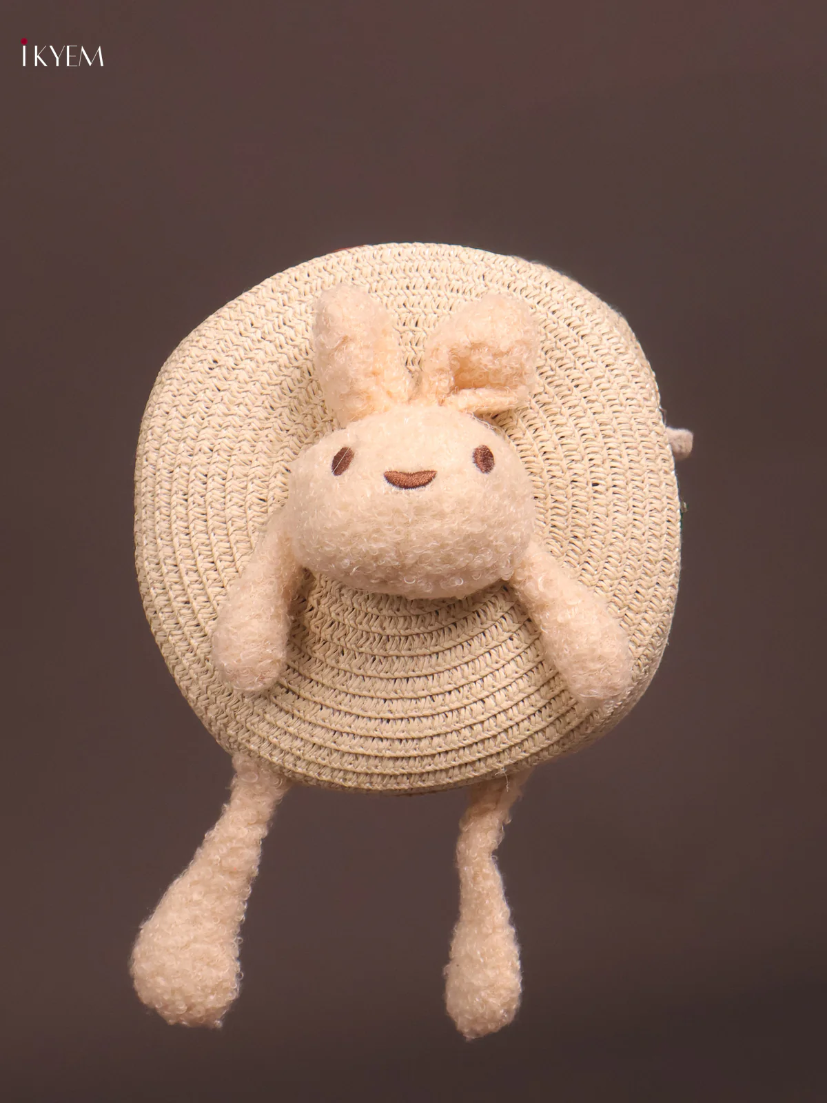 Jute Round Sling Bag Cream