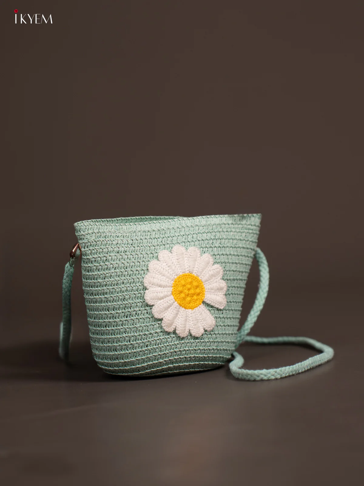 Beach Sling Bag Floral Design Green - Image 2