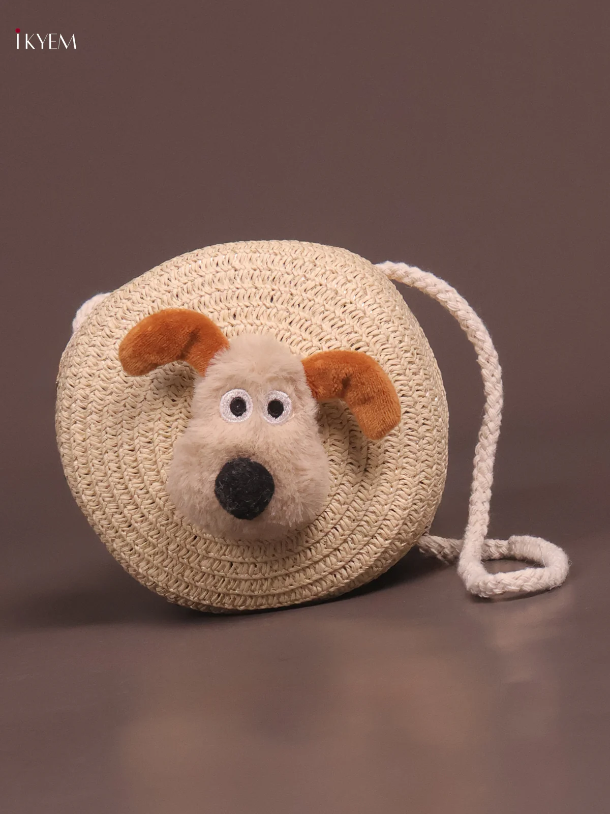 Jute Round Sling Bag for Kids - Sandal - KE21375
