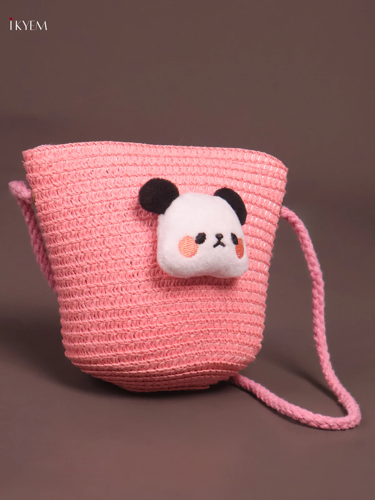 Jute Woven Sling Bag for Kids - Pink - KE21394 - Image 2