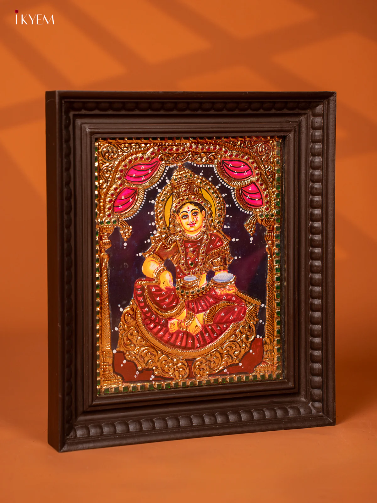 Annapurani - Tanjore Painting (15x13) - Red - KE27197 - Image 2