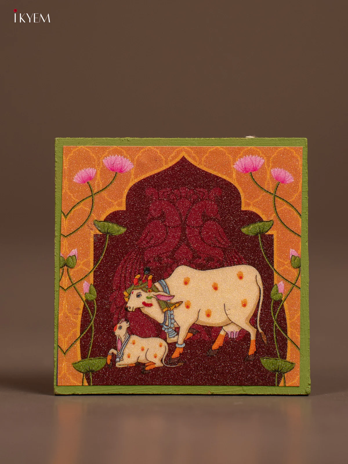 Pichwai Manai - Green with Yellow - (3x3) - KE29141