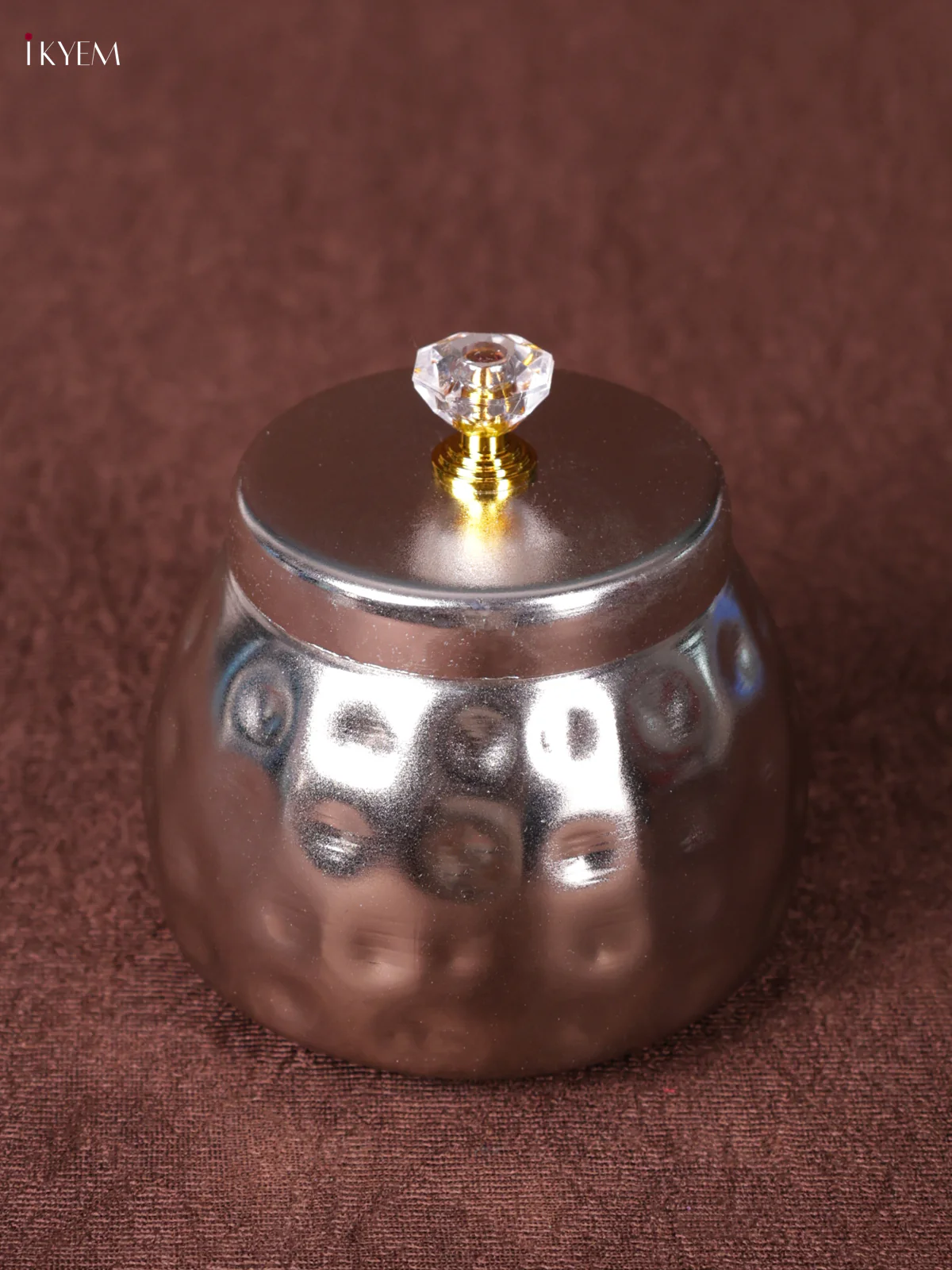 German Silver Coated  - Nuts Jar- (Air Tight) - KEA1215