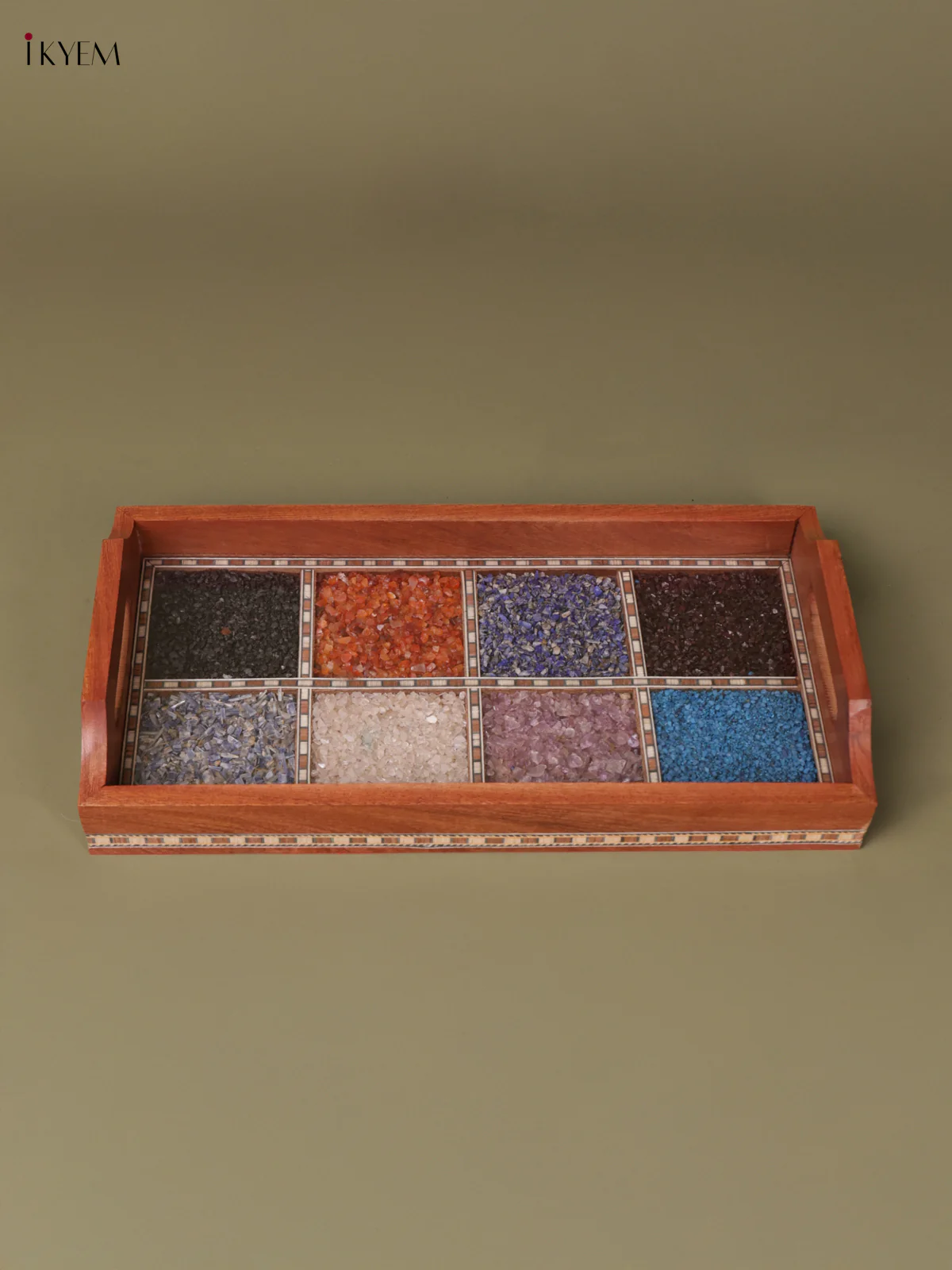 Wooden Gems Stone Tray (6x12) - KEA1413