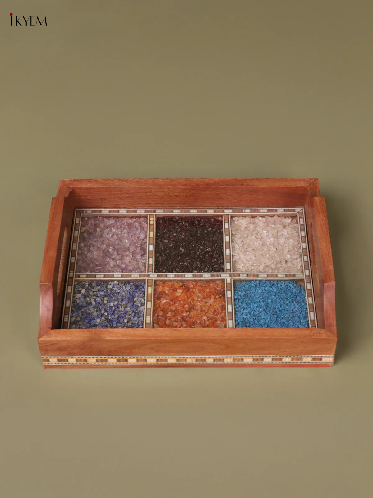 Wooden Gems Stone Tray (6x8) - KEA1415