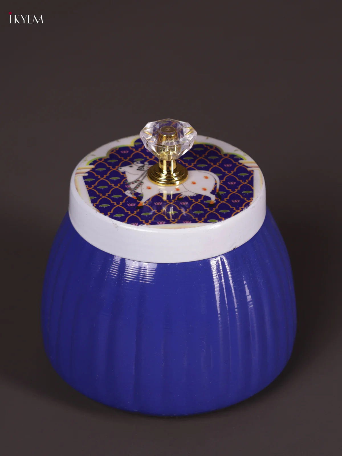 Metal Line  Nuts Jar - Dark Blue - KEA2642
