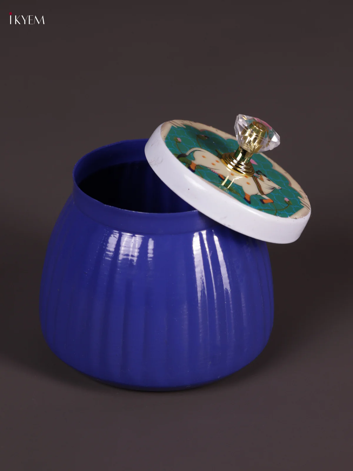 Metal Line  Nuts Jar - Dark Blue - KEA2643 - Image 2