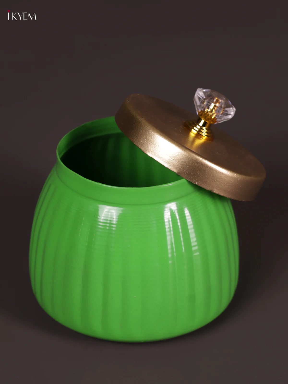 Metal Line Nuts Jar - Royal Green - KEA2645 - Image 2