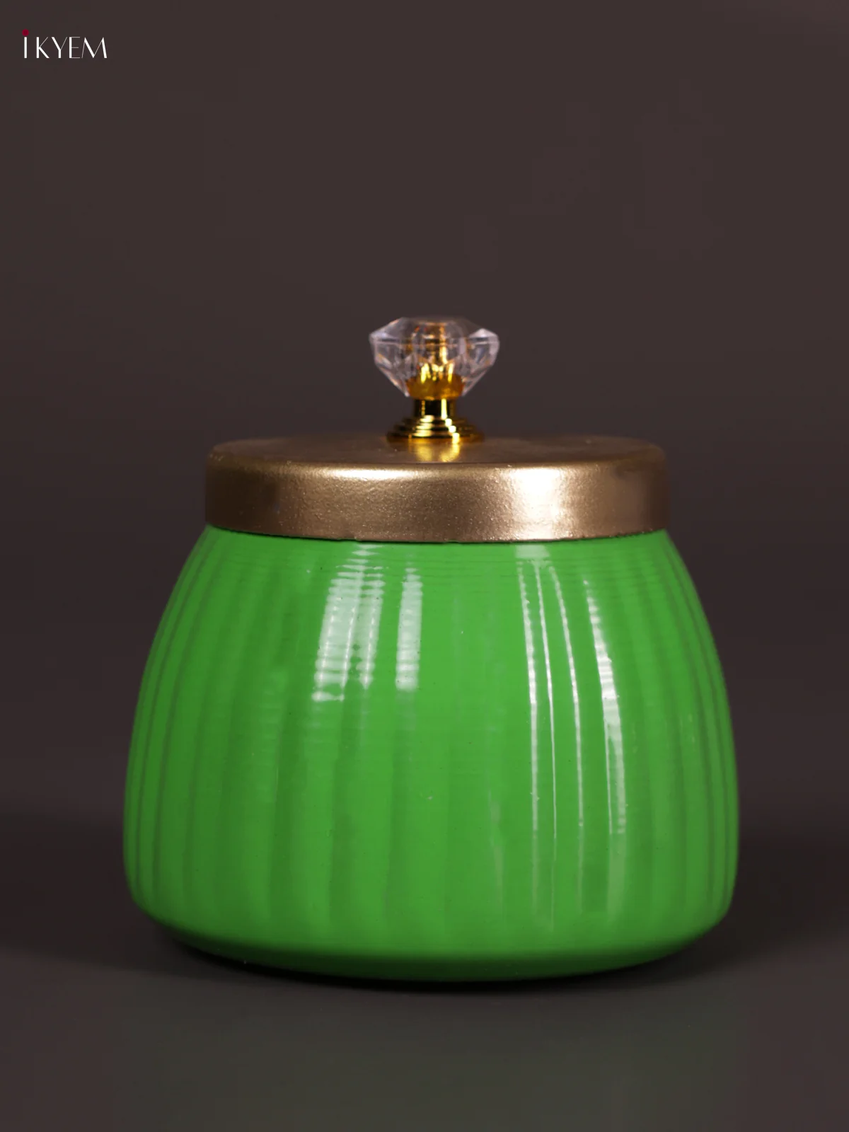 Metal Line Nuts Jar - Royal Green - KEA2645 - Image 3