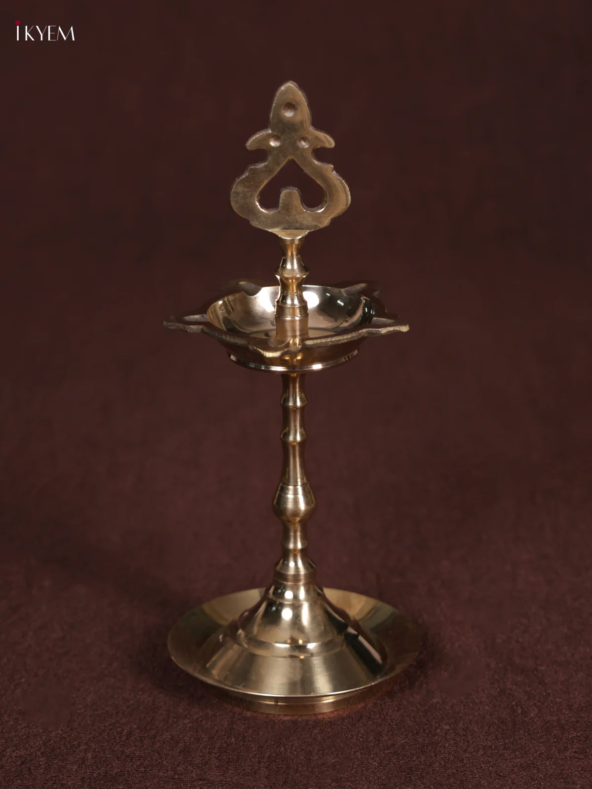 Brass Karaikudi Pirai Design Kuthu Vilakku - Set of 2 - 5.5 inch - Image 2
