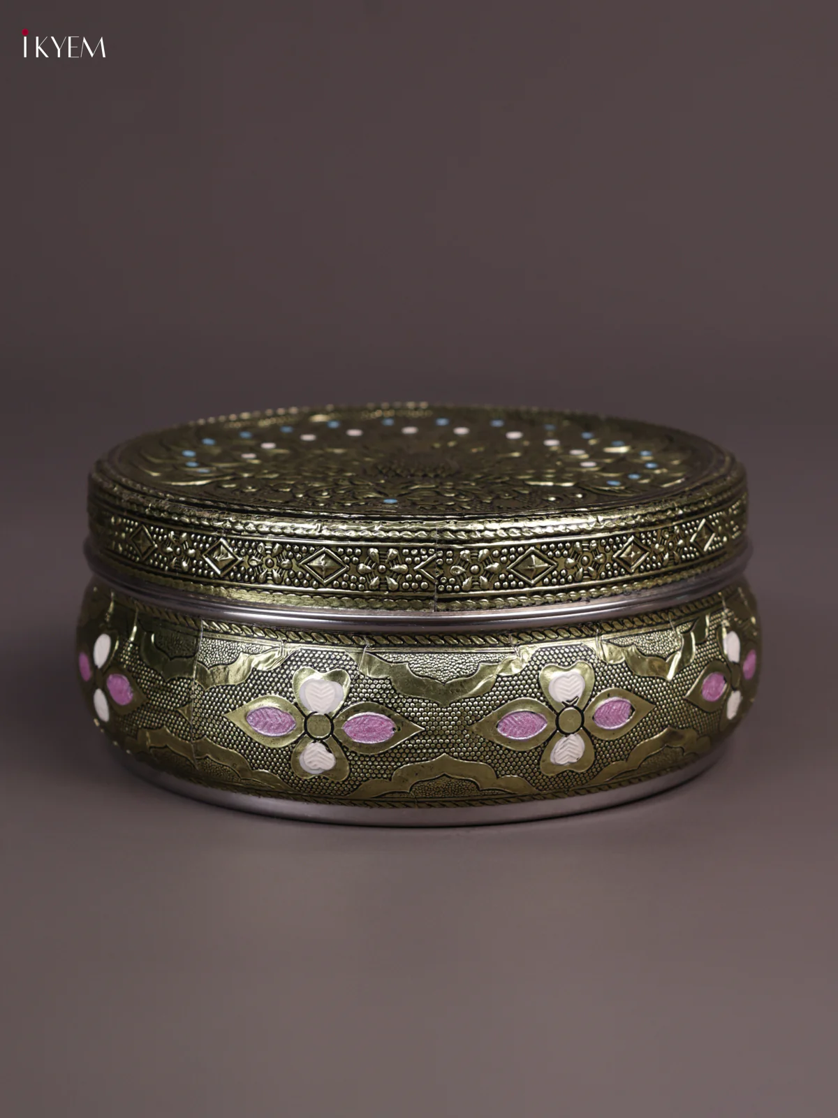 Meenakari Dabba Peacock Design - (6×6) - KEA3023 - Image 3