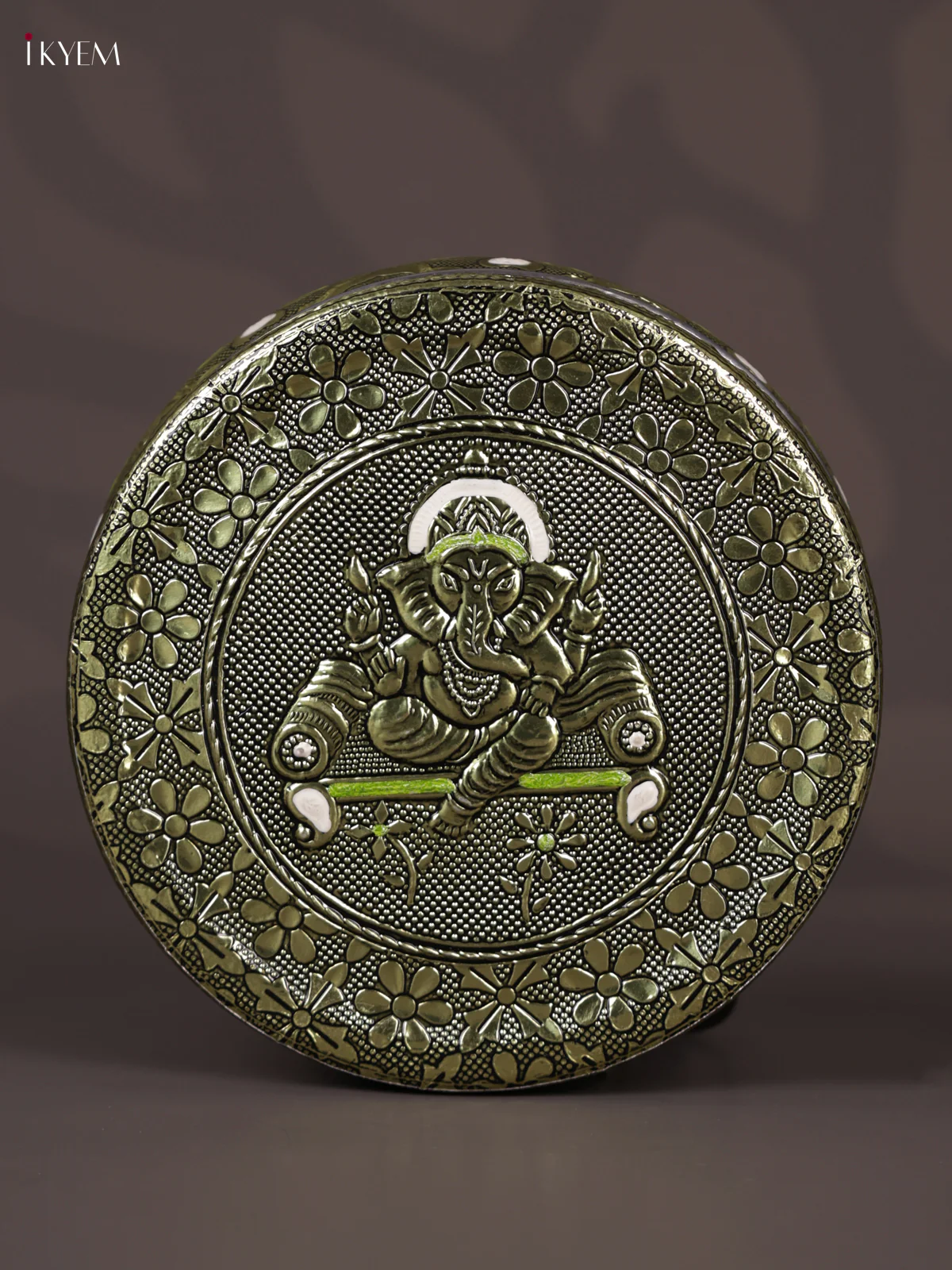 Meenakari Dabba Ganesha Design - (6×6) - KEA3027 - Image 3