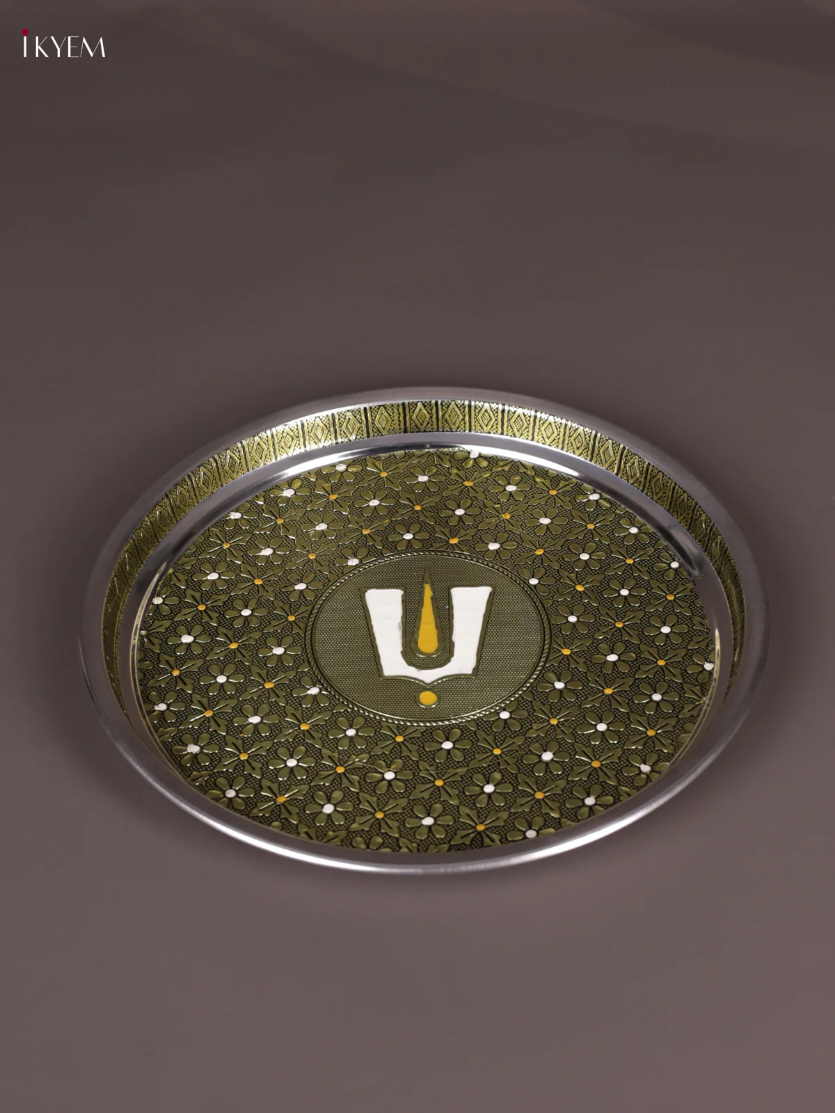 Meenakri Plate Namam Design - (10×10) - KEA3036