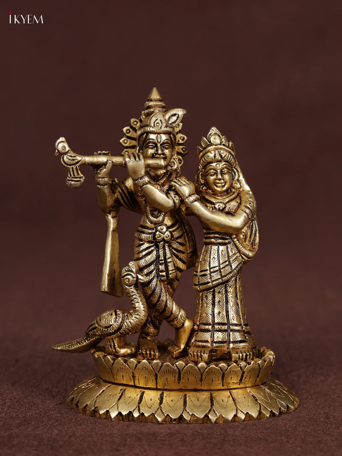 Brass Radha Krishan Statue - KEA3115
