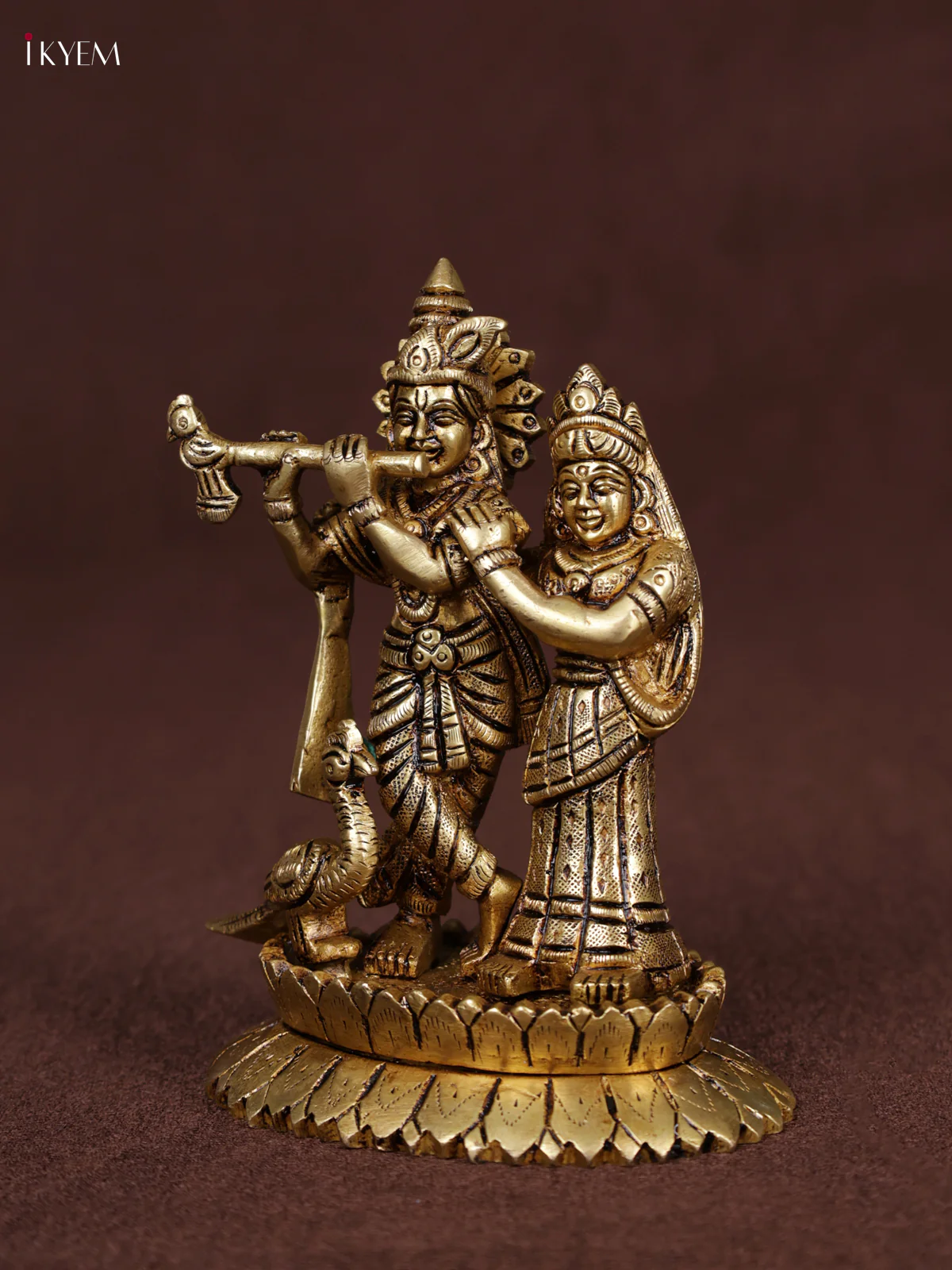 Brass Radha Krishan Statue - KEA3115 - Image 4