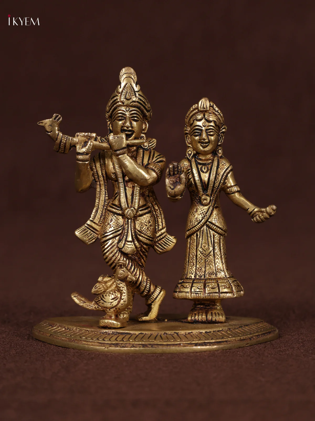 Brass Radha Krishan Statue - KEA3124