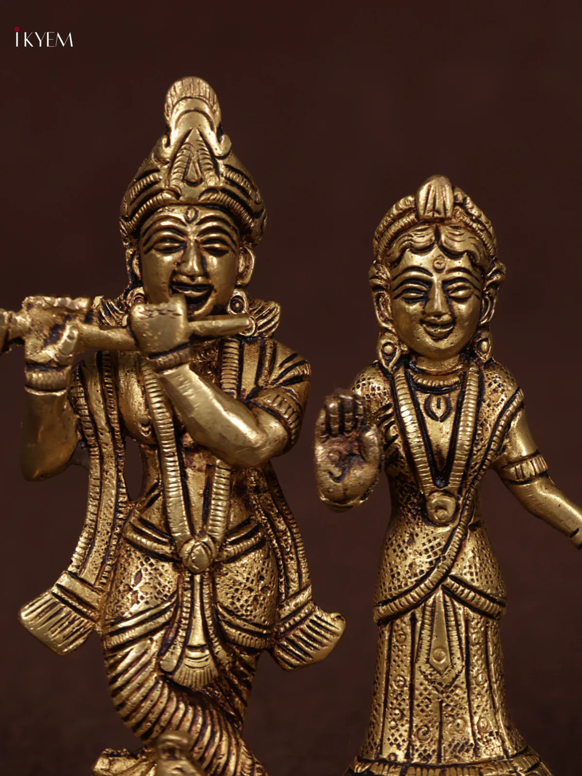 Brass Radha Krishan Statue - KEA3124 - Image 2