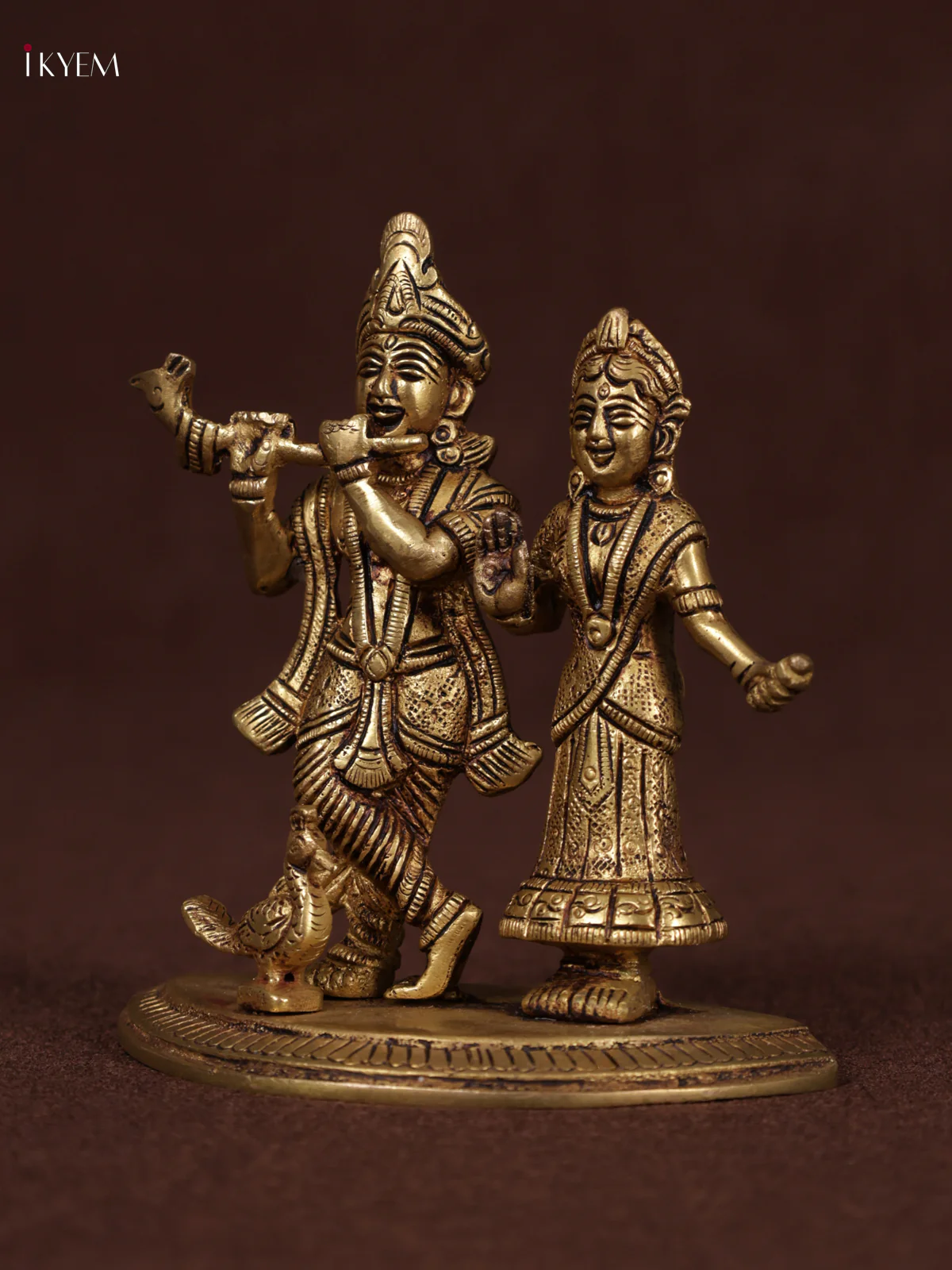 Brass Radha Krishan Statue - KEA3124 - Image 4