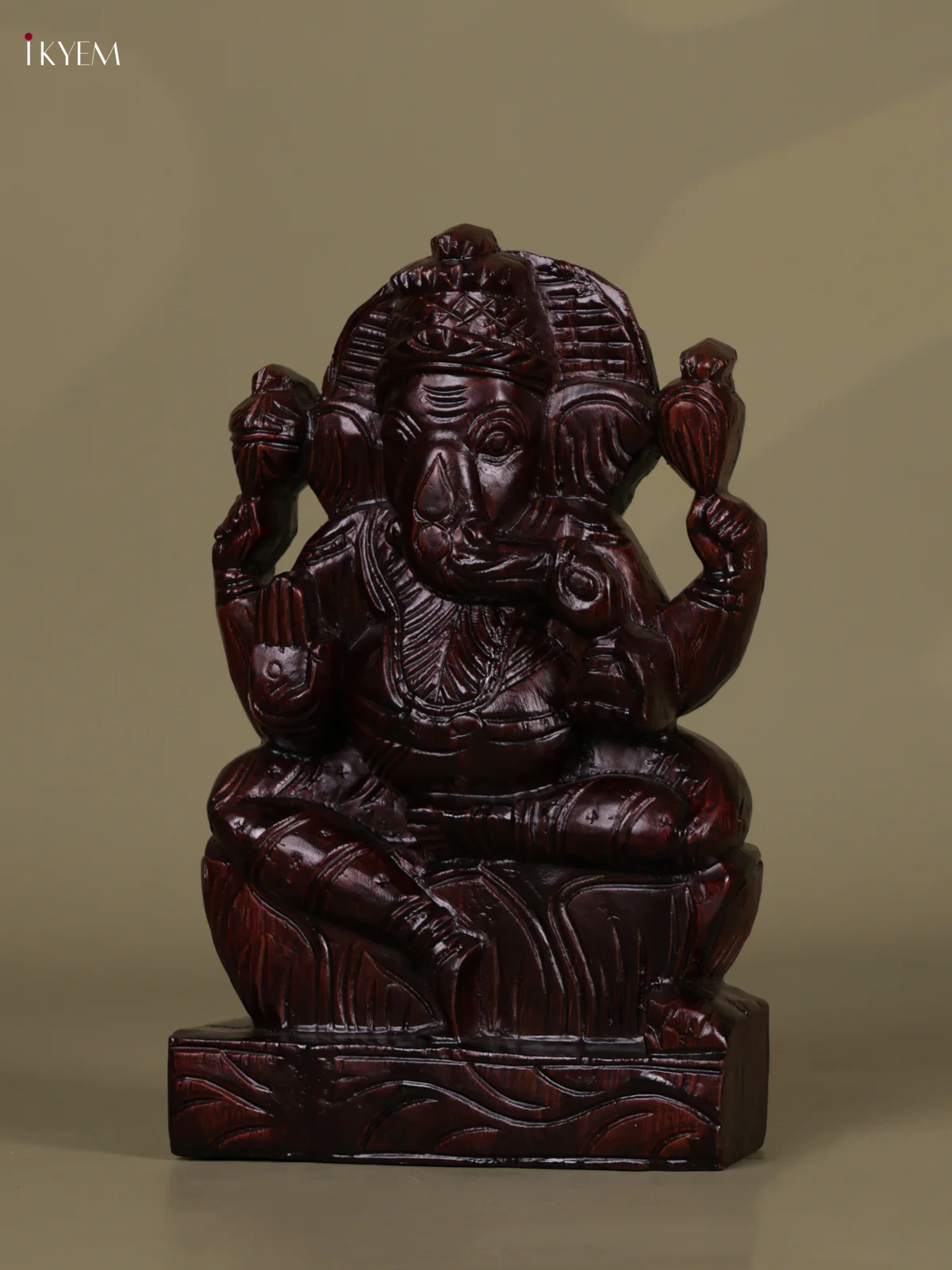Wooden Ganesha Statue - KEB0619 - Image 2