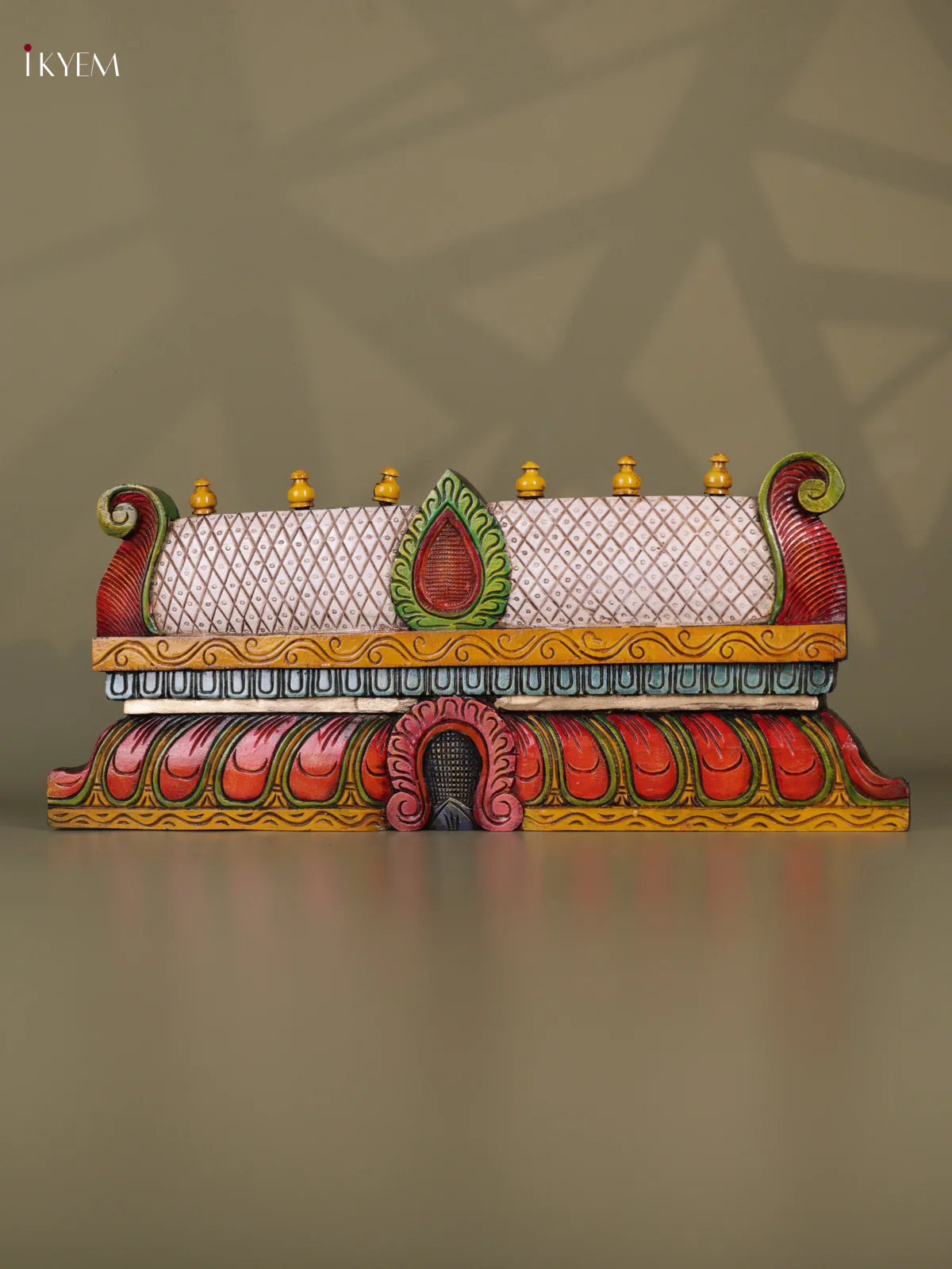 Wooden Hand Carved Painted - Gopuram Panel - (12x30) - KEB0706 - Image 2