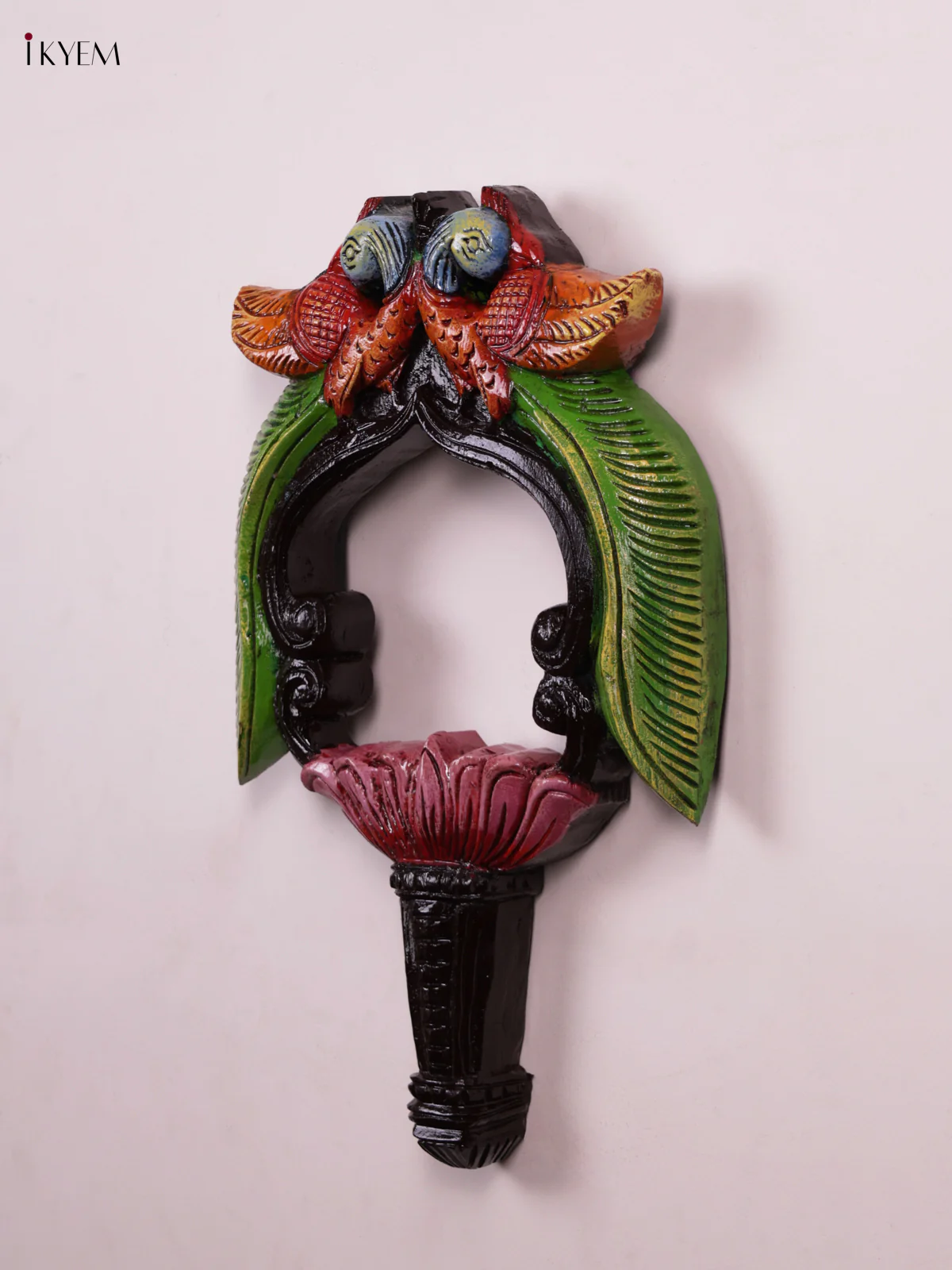 Wooden Hand Carved Painted - Parrot Mirror/Wall Frame - KEB0907 - Image 3