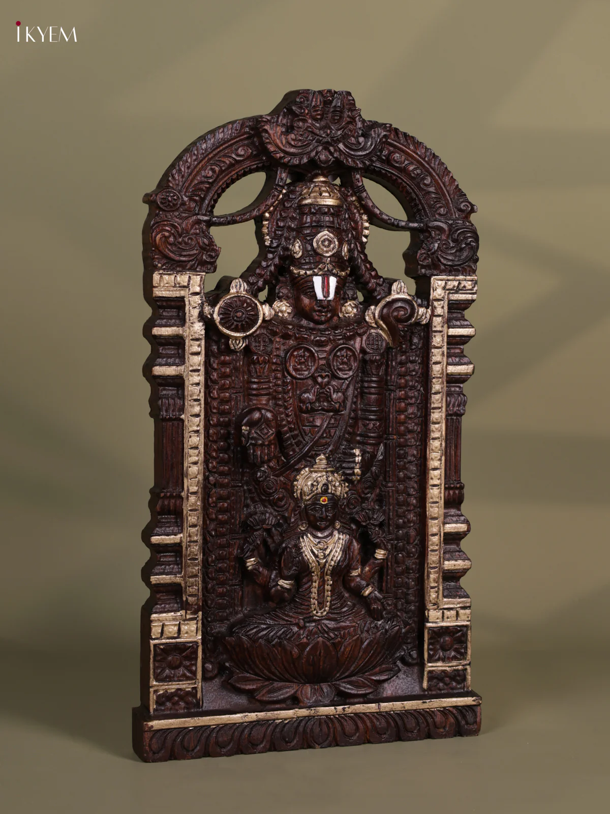 Wooden Balaji & Lakshmi - Panel - KEB0925 - Image 3