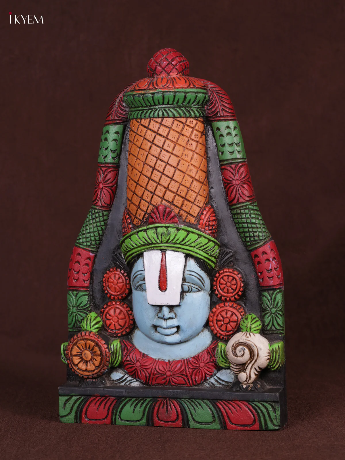 Wooden Hand Carved Painted - Balaji Panel - KEB0939 - Image 2