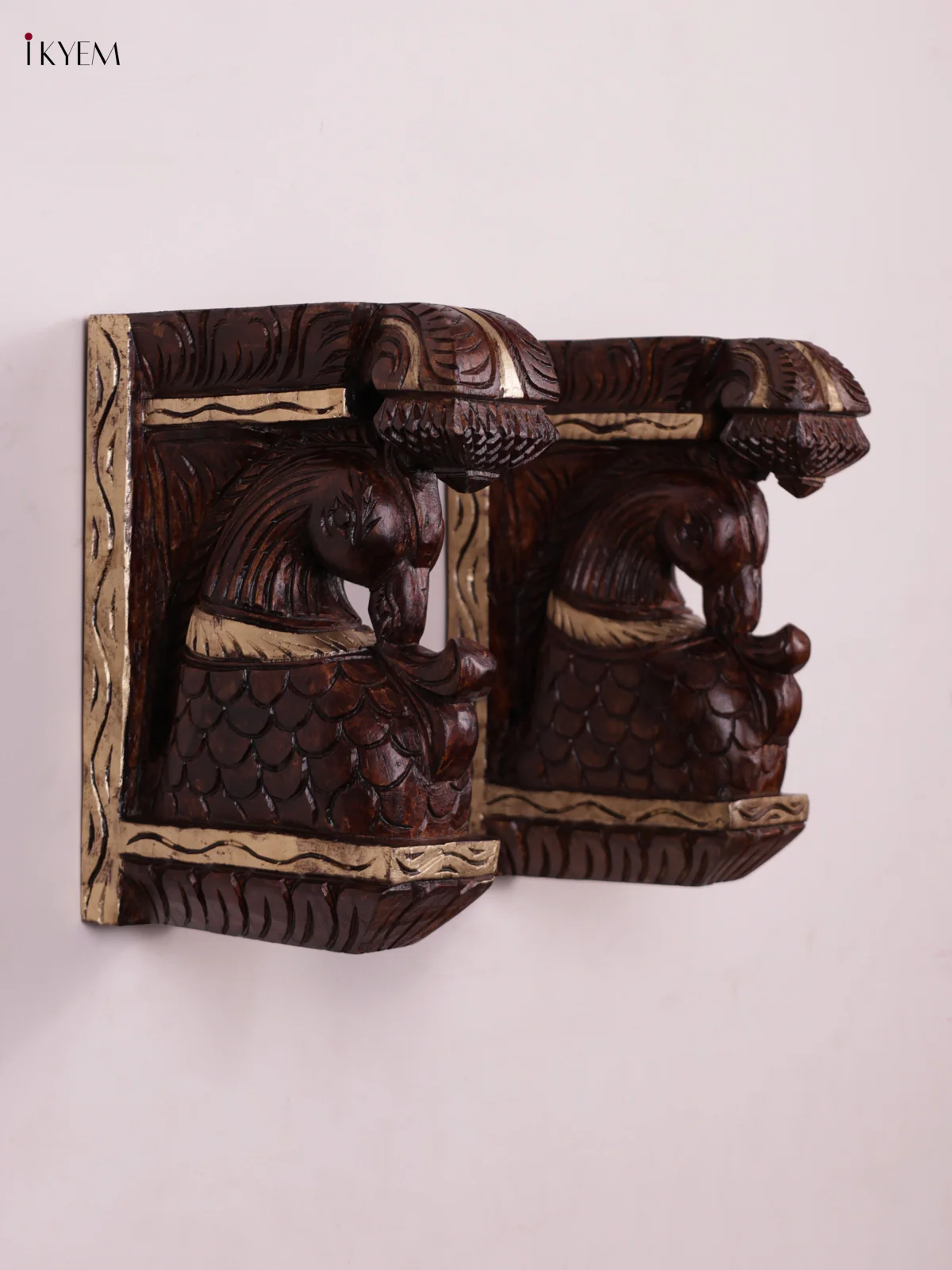 Wooden - Parrot Wall Bracket - Set OF - 2 - KEB1001 - Image 3