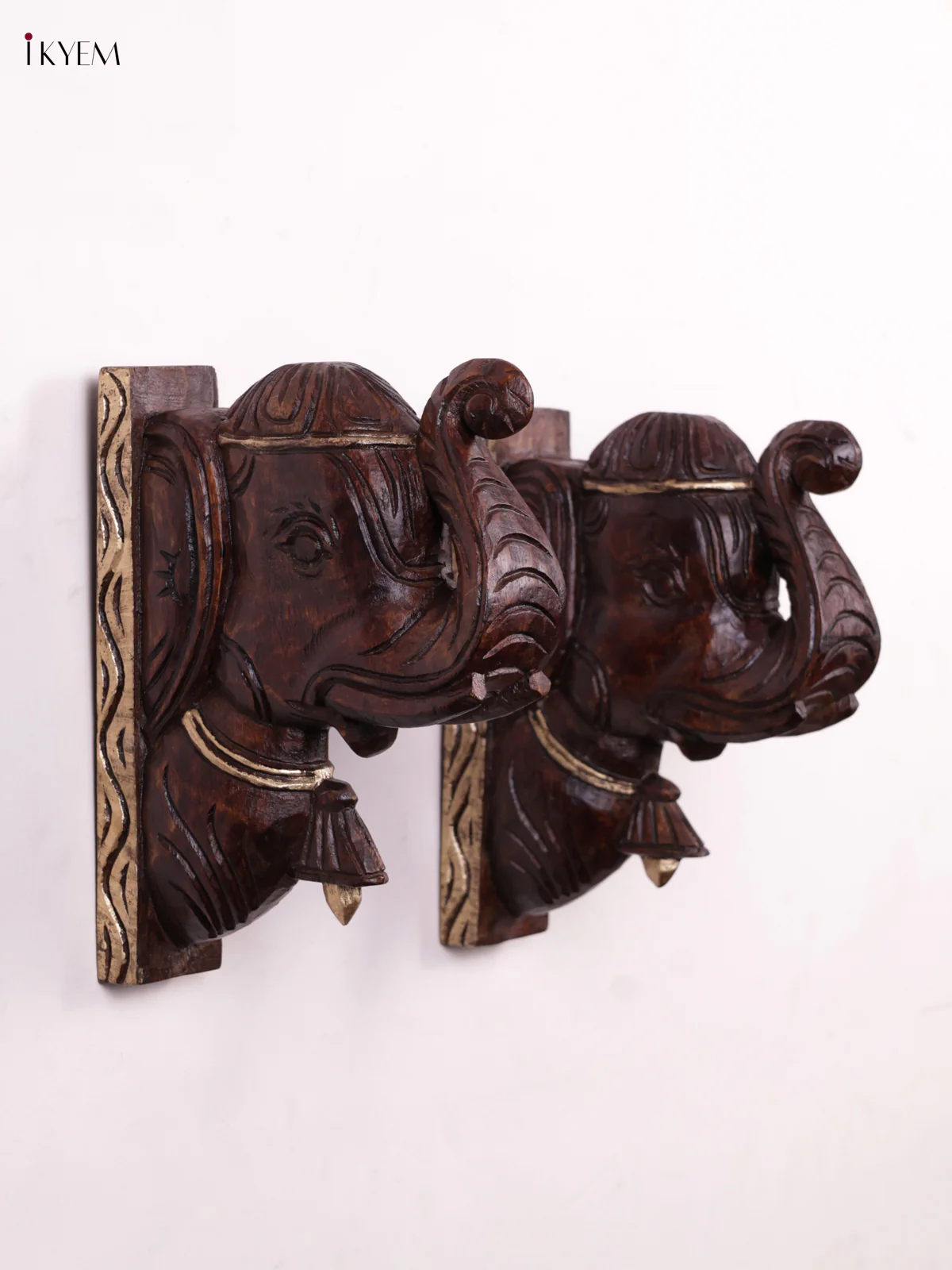 Wooden - Elephant Wall Bracket - Set OF - 2 - KEB1002