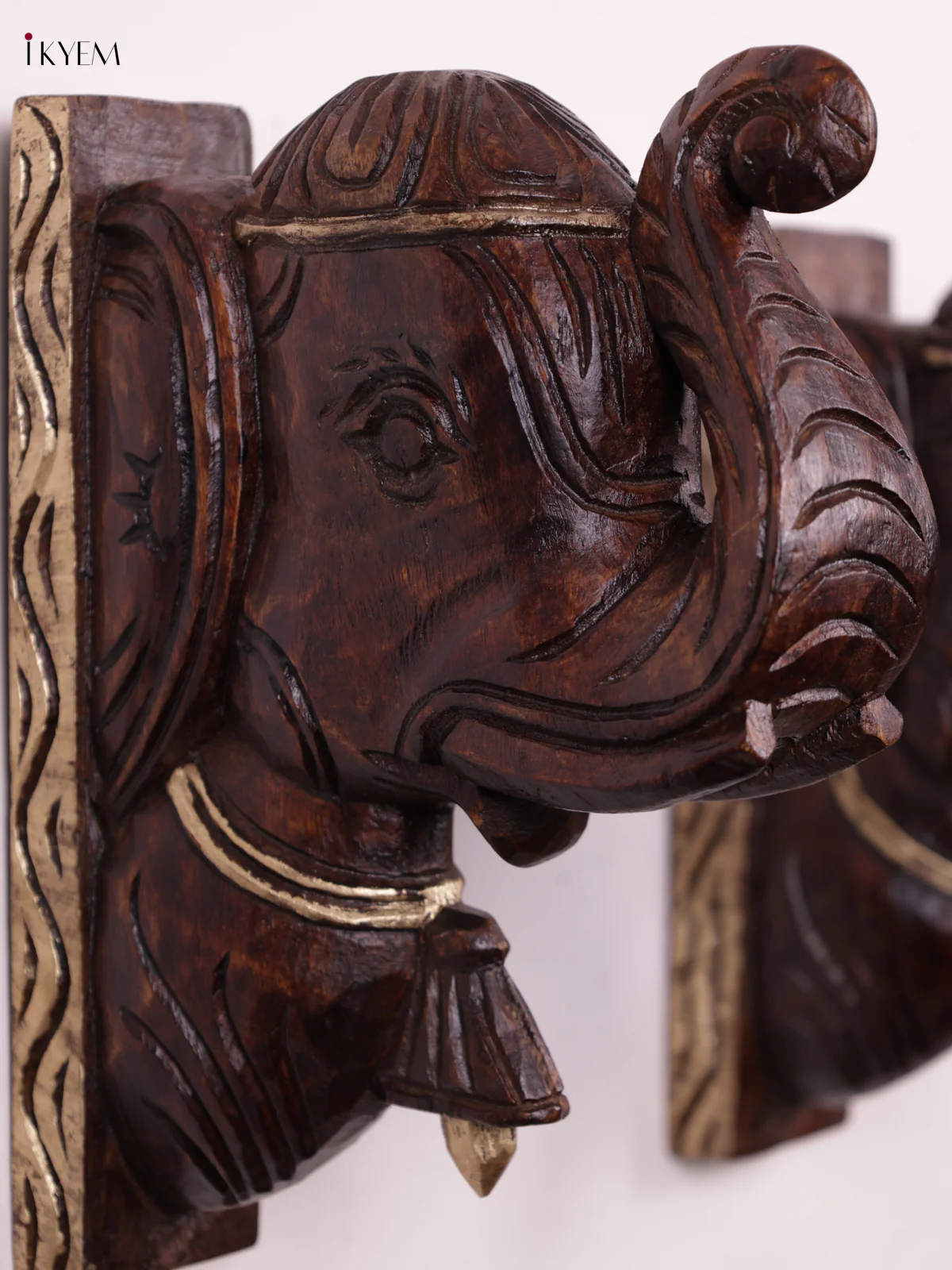 Wooden - Elephant Wall Bracket - Set OF - 2 - KEB1002 - Image 2