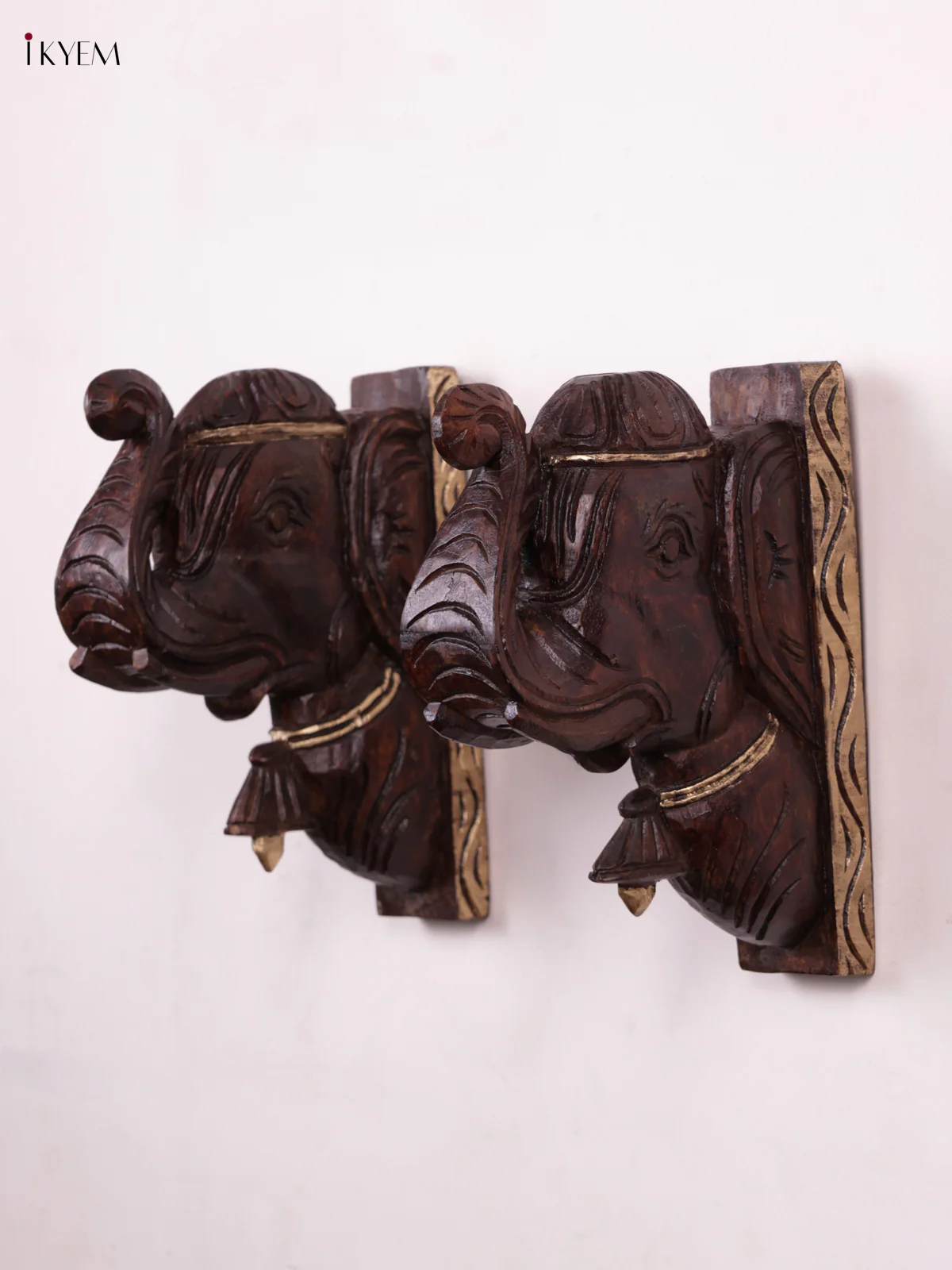 Wooden - Elephant Wall Bracket - Set OF - 2 - KEB1002 - Image 3